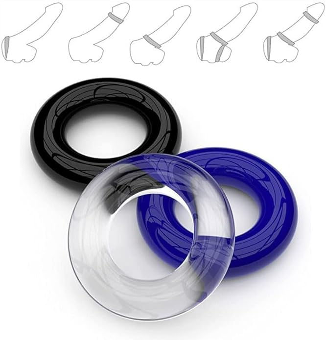 Silicone Cock Ring Penis Rings Ring Male Adult Sex Toys for Men Sex Toy for Men for Games Erection Longer Harder Stronger Sex Machine for Couples Pleasure