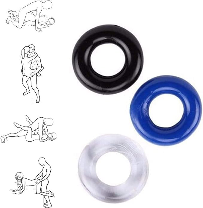 Silicone Cock Ring Penis Rings Ring Male Adult Sex Toys for Men Sex Toy for Men for Games Erection Longer Harder Stronger Sex Machine for Couples Pleasure