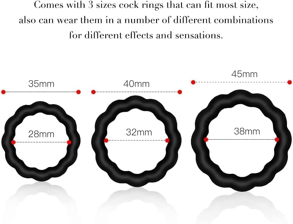 Silicone Cock Ring Penis Rings Ring Male Adult Sex Toys for Men Sex Toy for Men for Games Erection Longer Harder Stronger Sex Machine for Couples Pleasure